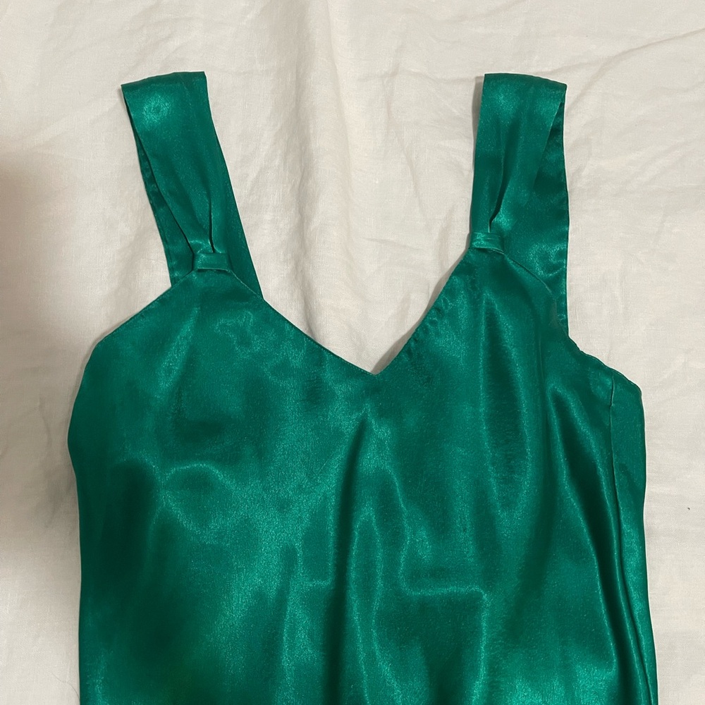 Victoria's Secret Vintage Gold Label Green Slip Dress - Picture 5 of 8